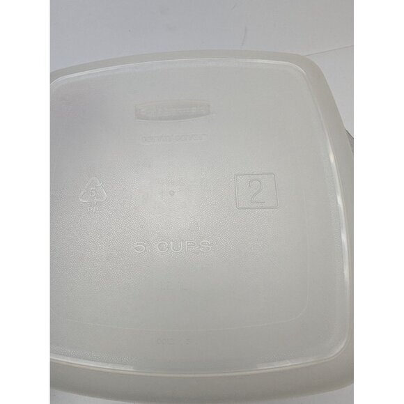 Vintage Rubbermaid 5 Cups #2 Square Container Almond Lid - Picture 3 of 10